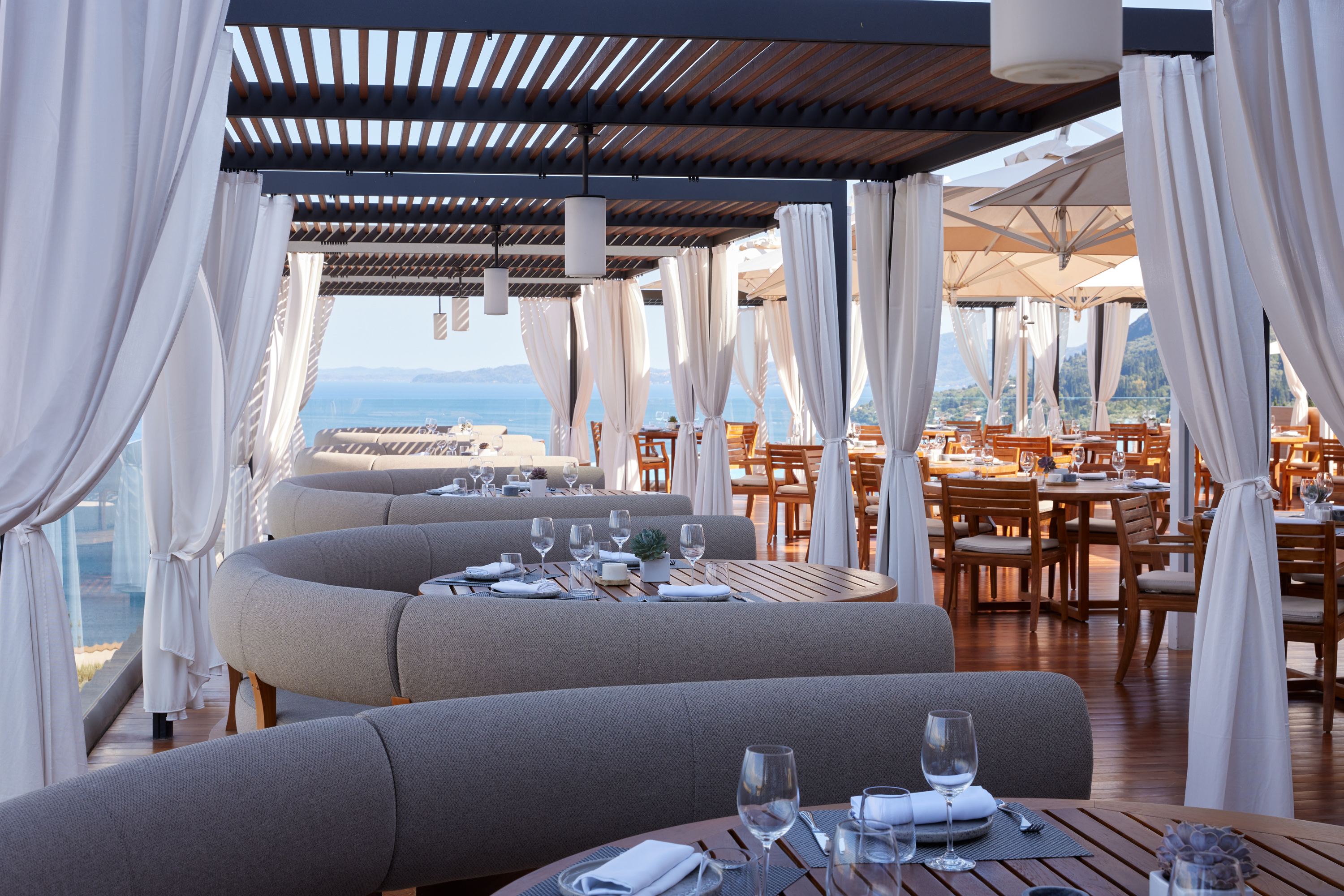 corfu restaurants with view